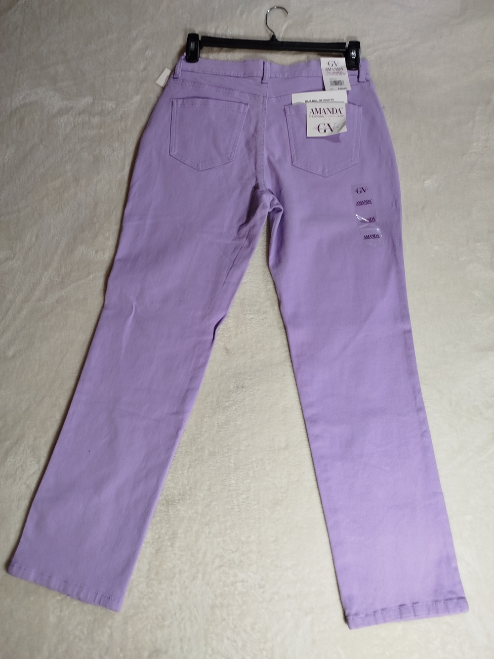 Gloria Vanderbilt Women’s Lavender Straight Leg Pants Size 8S New - Picture 6 of 10